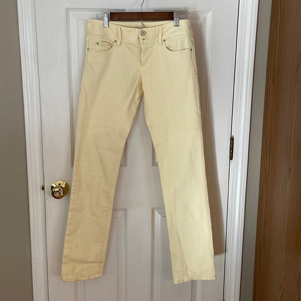 Lilly Pulitzer Straight Leg Jeans in Pale Yellow